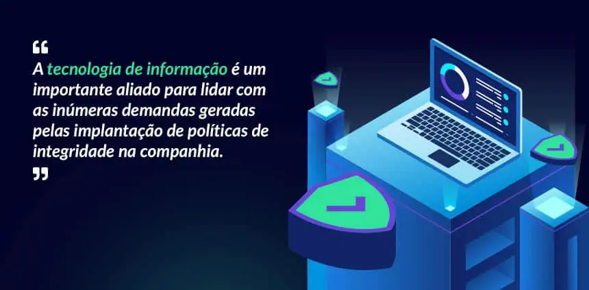 Computador, tecnologia e proteção relacionados ao compliance