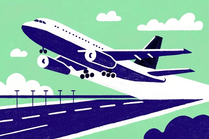 Ilustração sobre viagens corporativas.