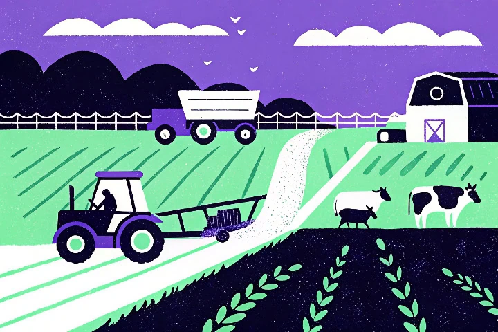 Ilustração sobre agronegócio.