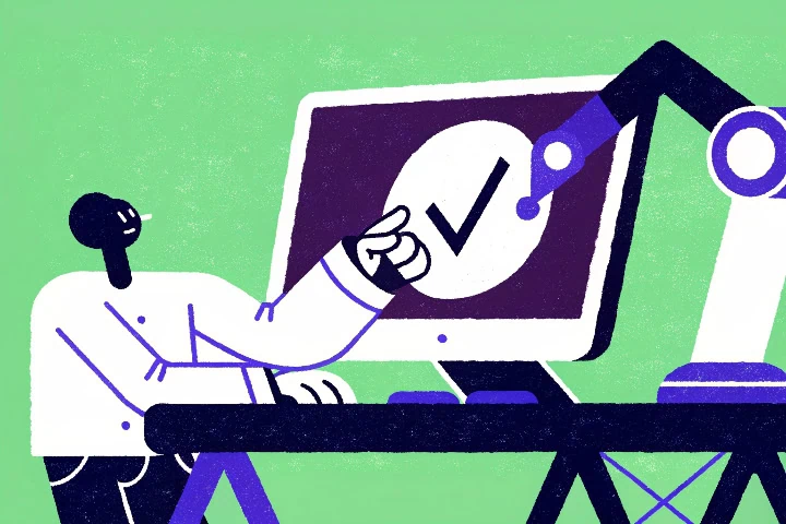 Ilustração software de compliance e workflow de aprovação em programas de compliance.