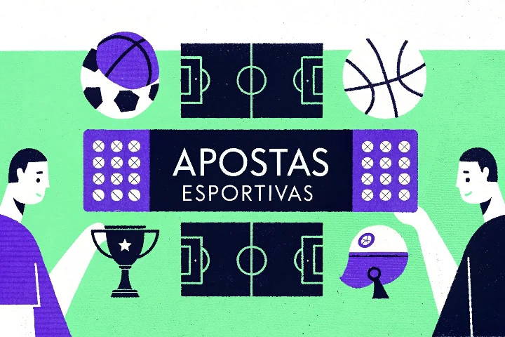 Ilustração sobre apostas esportivas.