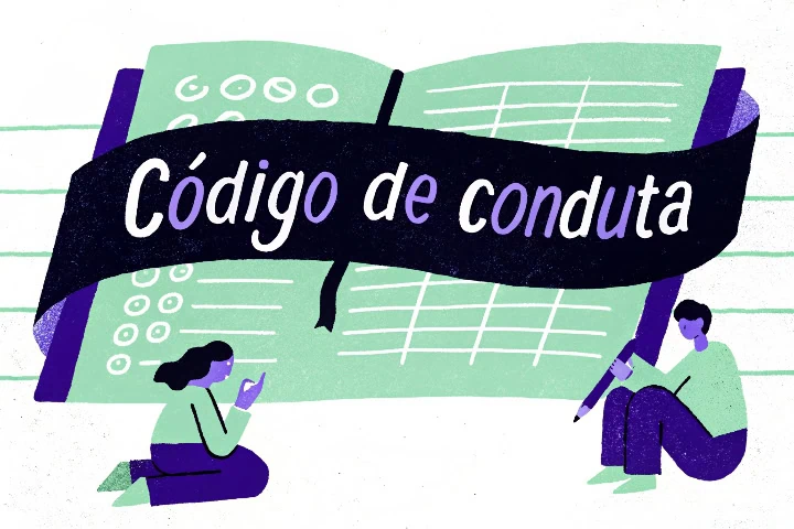 Ilustração para simbolizar um código de conduta.