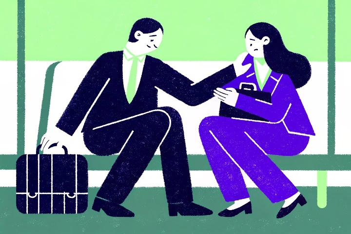 Ilustração para simbolizar o assédio moral e o assédio sexual nas empresas.