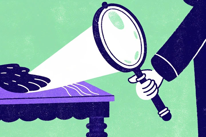 Ilustração para simbolizar as diferenças entre auditoria externar x interna.