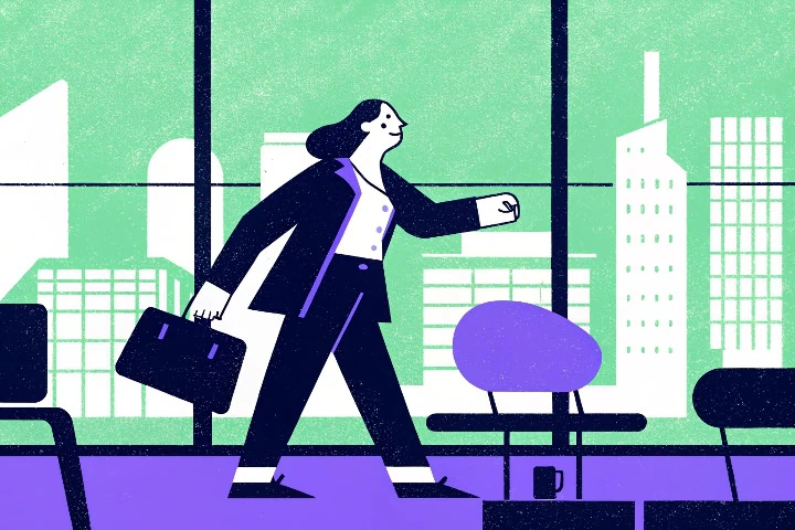 Ilustração para simbolizar liderança feminina.
