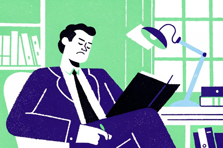 Ilustração para simbolizar um chief compliance officer ou um profissional de compliance.