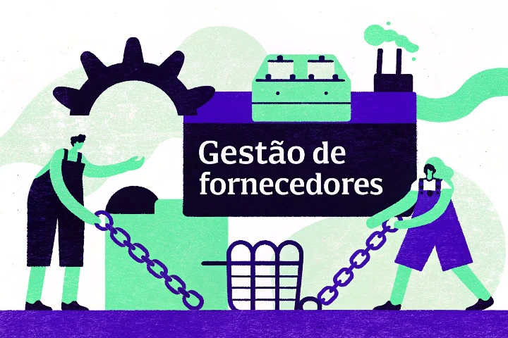 Ilustração para simbolizar a gestão de fornecedores.