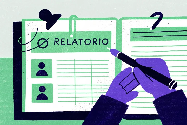 Ilustração para simbolizar um relatório de investigação.