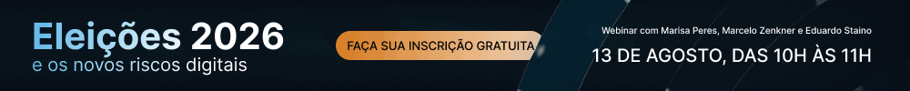 Imagem de divulgação do Compliance Talks sobre eleições 2026 e os novos riscos digitais.