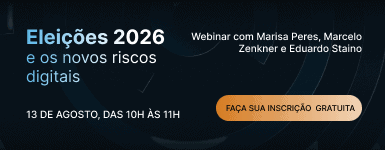 Imagem de divulgação do Compliance Talks sobre eleições 2026 e os novos riscos digitais.