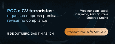 Imagem de divulgação do Compliance Talks sobre PCC e CV terroristas: o que sua empresa precisa revisar no compliance.