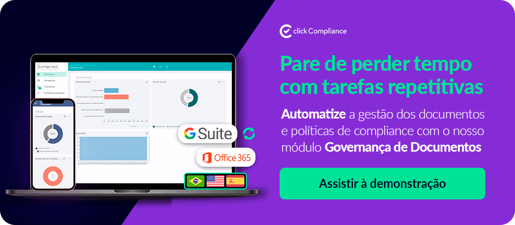 Ferramenta para conformidade, integra Google Suite, Office 365 e suporte multilíngue.