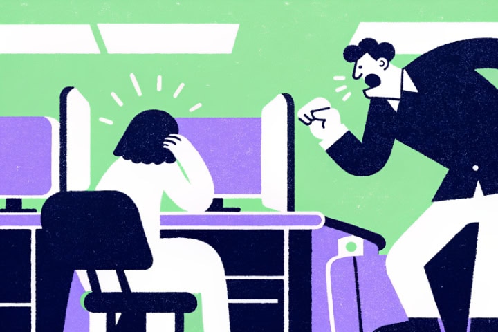 Ilustração para simbolizar uma situação de importunação moral.