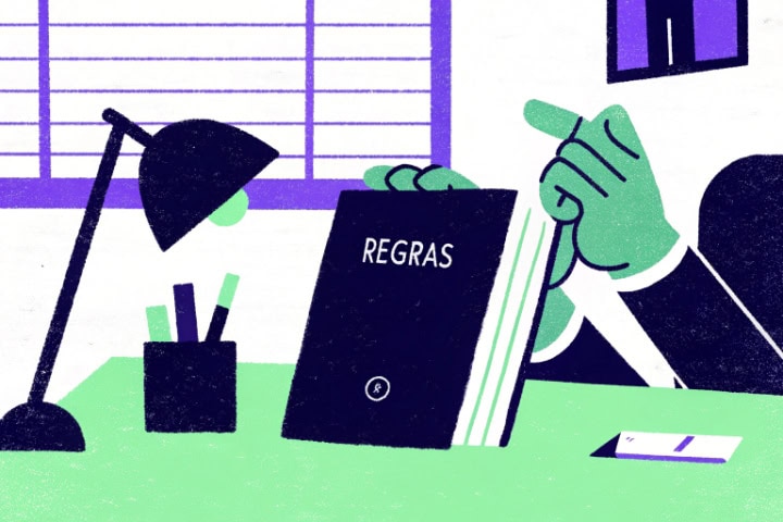 Imagem de um livro de regras para simbolizar o compliance regulatório e a conformidade com as leis.