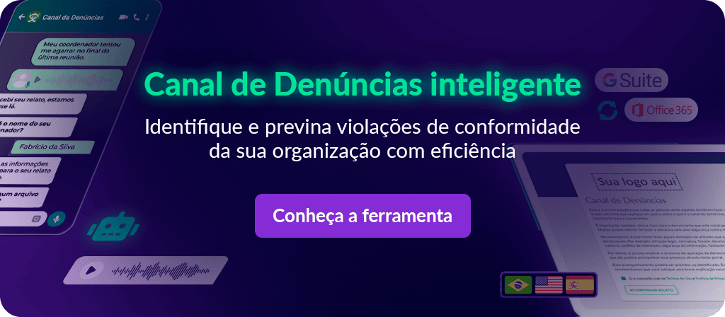 Imagem para divulgar o módulo Canal de Denúncias da clickCompliance.