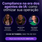 Imagem de divulgação da Live clickCompliance sobre Compliance na era dos agentes de IA.